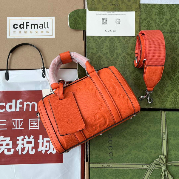 Gucci 725292 Jumbo GG Mini Duffle Bag Orange