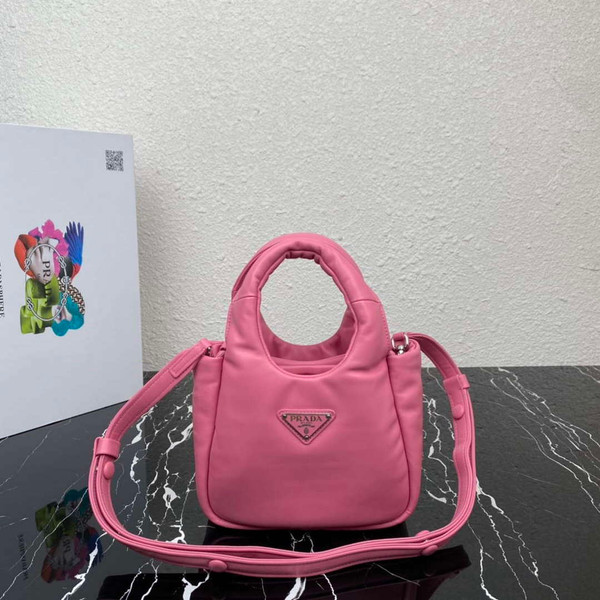 Prada 1BA359 Small Padded Prada Soft Nappa Leather Bag Pink