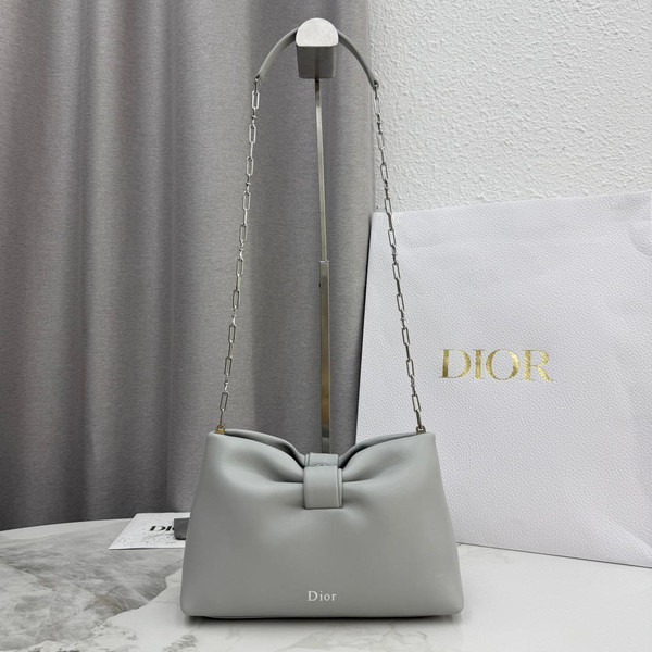Dior Small Dior Bow Bag Lambskin M0715 Gray
