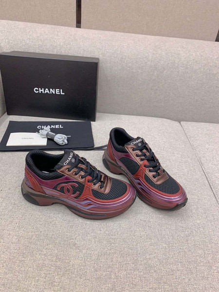 Chanel Women's Sneaker G45077 Designer Trainers Fabric Laminated C90109