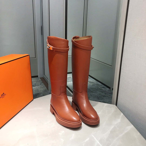 Hermès Women's Jumping leather riding boots H232032Zv02385 Brown