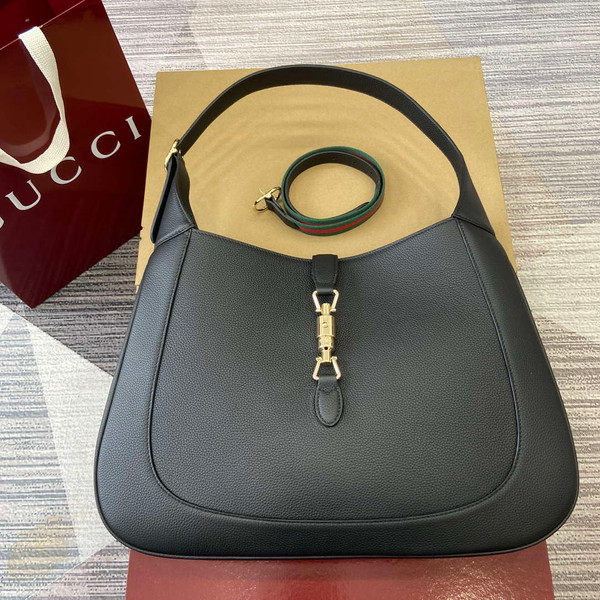 Gucci 813650 Jackie Large Shoulder Bag Black