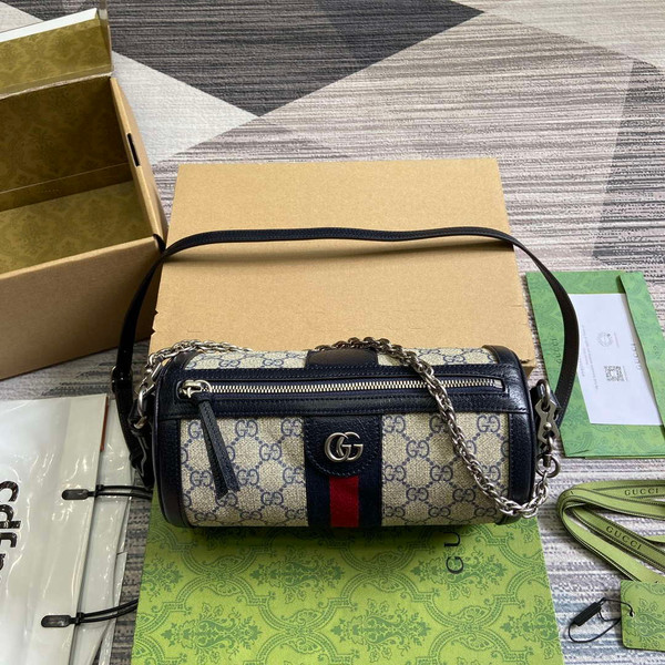 Gucci 795194 Ophidia Small Shoulder Bag Blue