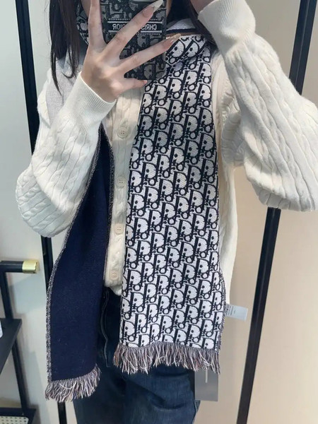 Dior Scarves Designer Scarf  Cashmere D63403