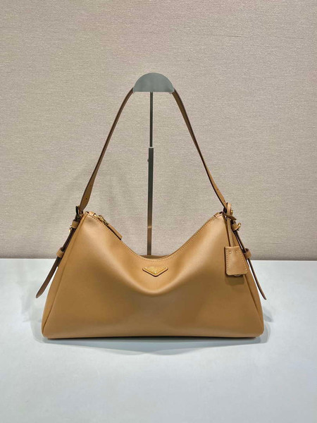 Prada 1BC228 Prada Aimèe Large leather shoulder bag Brown