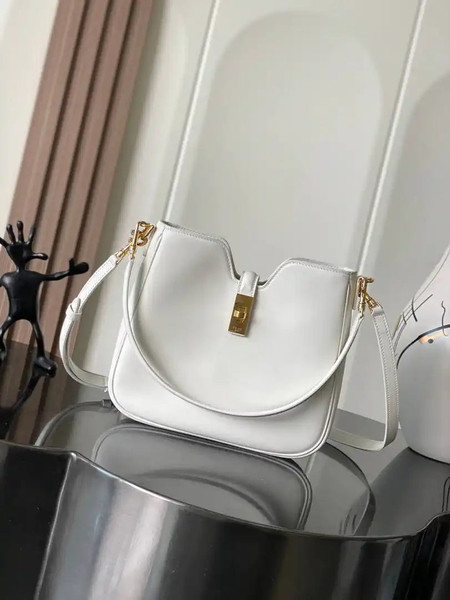 Celine SMALL CAMILLE 16 SOFT BAG IN SMOOTH CALFSKIN 120693FX9 White