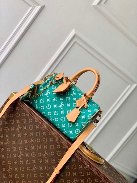 LV M24423 Louis Vuitton Speedy P9 Bandoulière 25 Bag Monogram Leather Light Green
