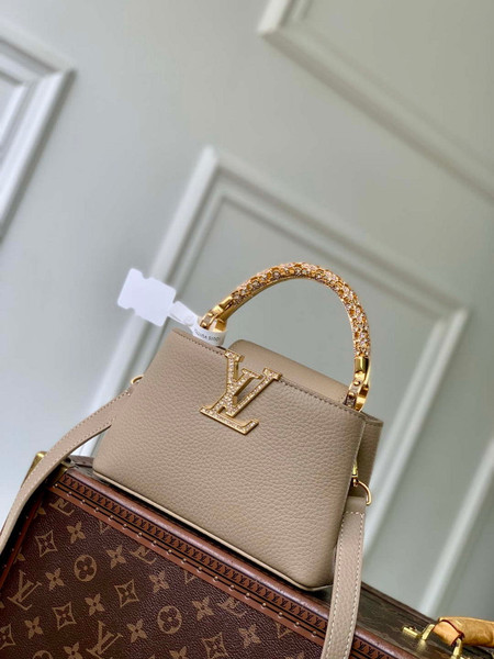 LV M14177 Louis Vuitton Capucines Mini Bag Gray
