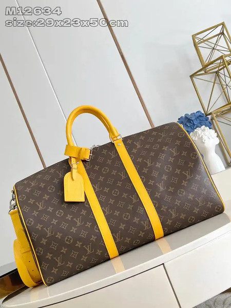 Louis Vuitton Keepall Bandoulière 50 Bag LV M12634 Monogram Yellow