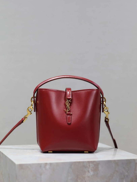 YSL 765870 LE 37 Mini in Lambskin leather Red