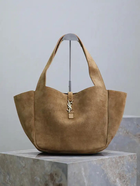 YSL 763435 LE 5 À 7 BEA IN  Brown suede leather