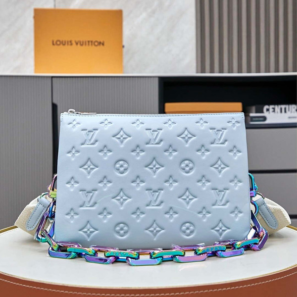 Louis Vuitton LV M11436 Coussin PM Handbag lambskin Washed Blue