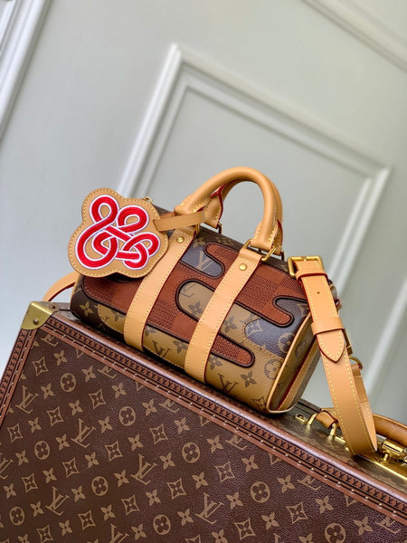LV M15428 Louis Vuitton Keepall Bandoulière 25 Bag Brown