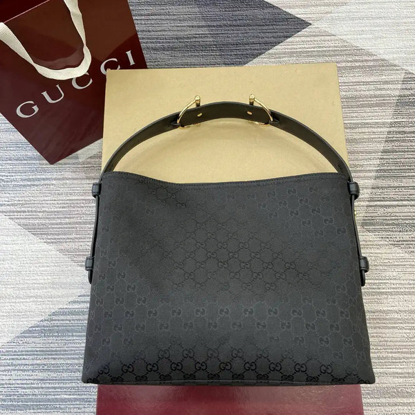 Gucci 850926 Gucci Beatrix Medium Tote Bag Black GG canvas