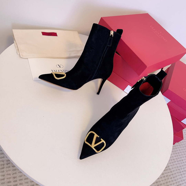 Valentino VLogo Ankle Boots Fashion Shoes 75MM V62399