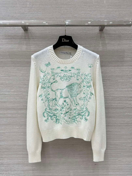Dior Women's Floral embroidered long sleeves Sweater D38014