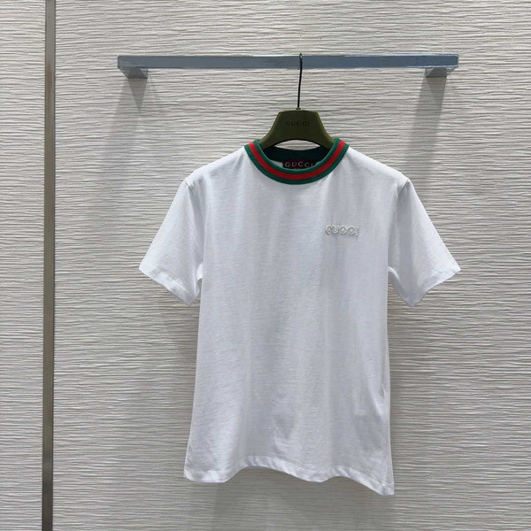 Gucci Women Slogan cotton short-sleeved T-shirt G85296