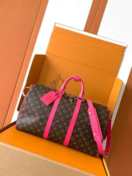 LV M13807 Louis Vuitton Keepall Bandoulière 45 Pondichery Pink