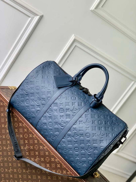 LV M14840 Louis Vuitton Keepall Bandoulière 50 Bag Navy Blue