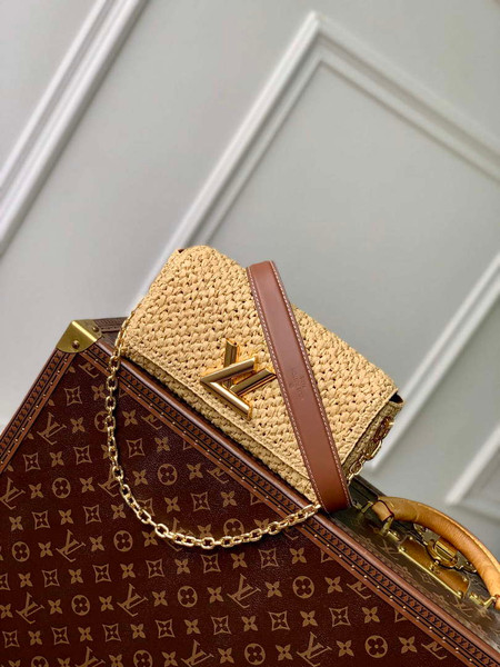 LV M25030 Louis Vuitton Twist West Bag Natural/Tan
