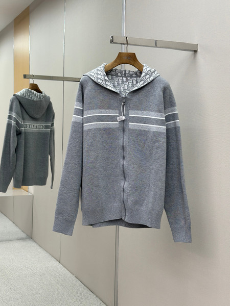 Dior Women Men 2025 Reversible Knit Cardigan cashmere Sweater D38621