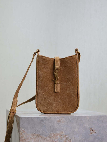 YSL 735214 LE 5A7 Supple Mini In Suede Brown
