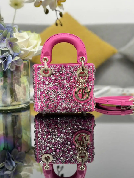 Dior S0856 Micro Lady Dior Limited edition Embroidered Beaded Red