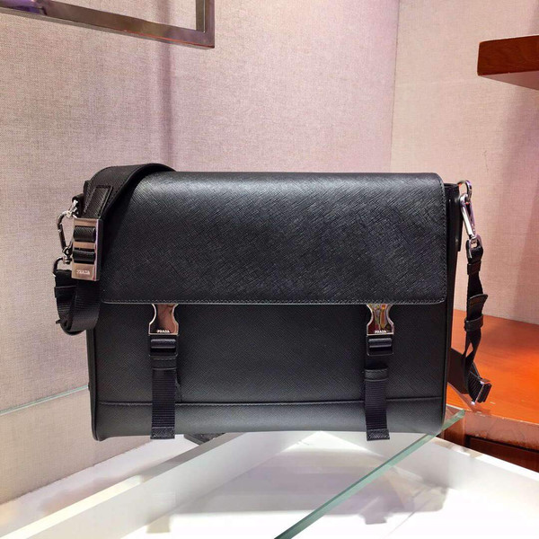 Prada 2VD018 Shoulder Bag Men Black - luxibagsmall