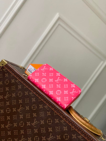 LV M27683 Louis Vuitton Zippy Wallet  Other Monogram Canvas  Rose Red