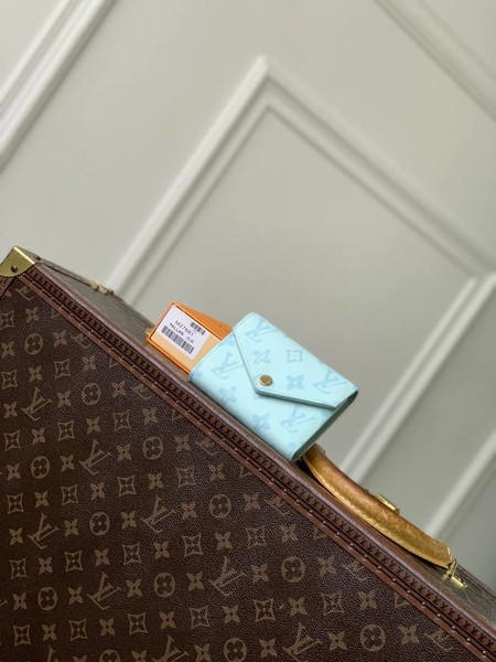 LV M27681 Louis Vuitton Victorine Wallet Other Monogram Canvas Ligth Blue