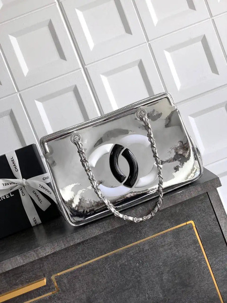 Chanel AS8806 Lipstick Tote Bag Silver
