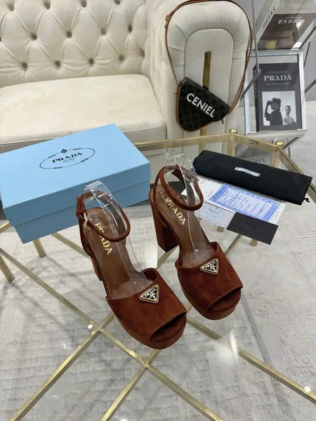 Prada 1XP48B Suede platform sandals P78589