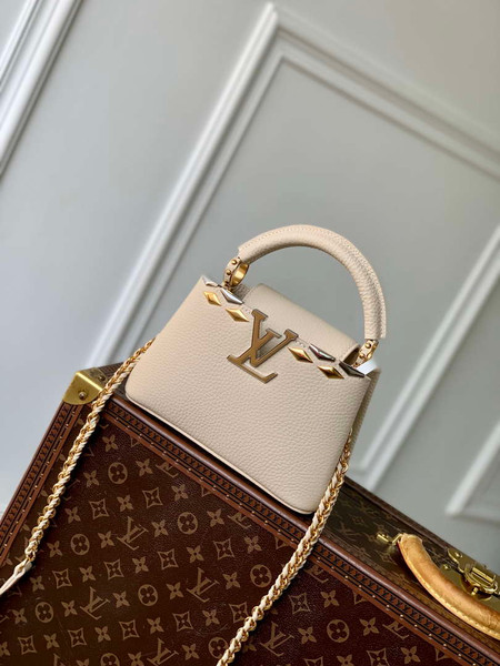 LV M12751 Louis Vuitton Capucines Mini Bag Apricot