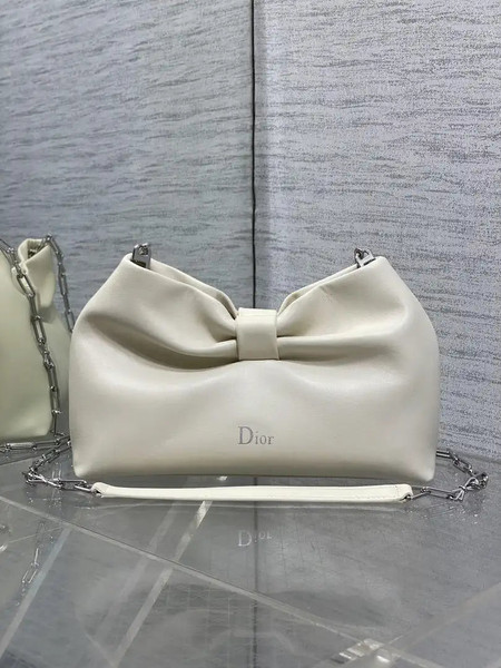 Dior Small Dior Bow Bag Lambskin M0715 White