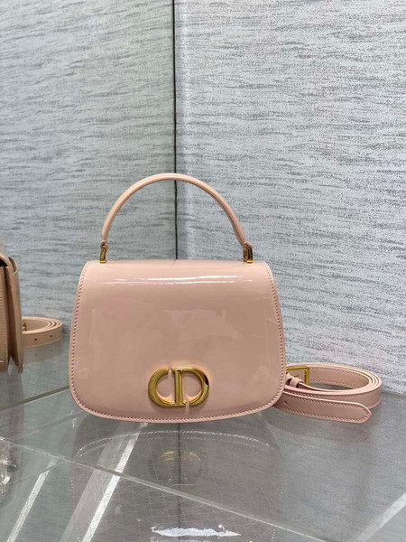 Dior M9371 Medium 30 Montaigne Avenue Top Handle Bag Light Pink Patent leather