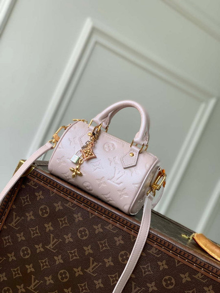 LV M27107 Louis Vuitton Nano Speedy Bag Snowy Pearl