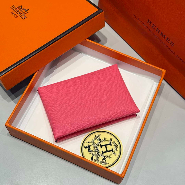 Hermes H083035CK10 Calvi Duo card holder H91005