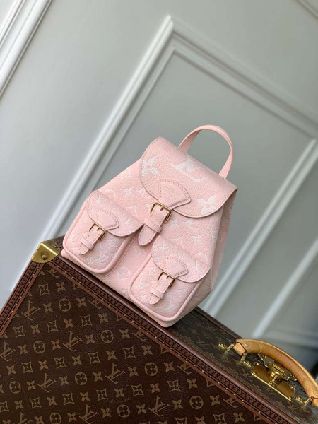LV M12987 Louis Vuitton Backup Bicolor Monogram Empreinte leather  Pink