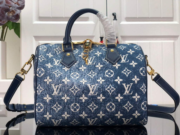 Louis Vuitton M59609 LV M59008 Speedy Bandoulière 25cm Blue