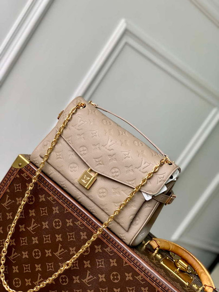 LV M14973 Louis Vuitton Anytime Flap Bag Tourterelle Gray