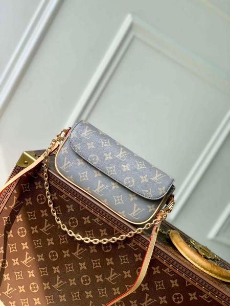LV M12778 Louis Vuitton Wallet on Chain Ivy Bag Trianon Gray