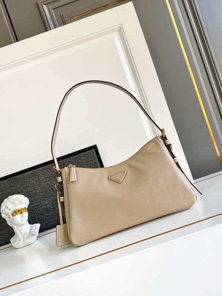 Prada 1BC229 Prada Aimèe Medium leather shoulder bag Sand