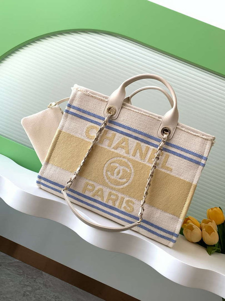 Chanel 25C A66941 Large Shopping Tote Yellow