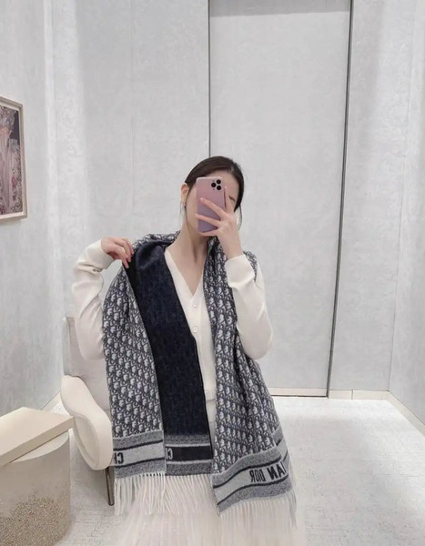 Dior Scarves Designer Scarf  Cashmere D63406