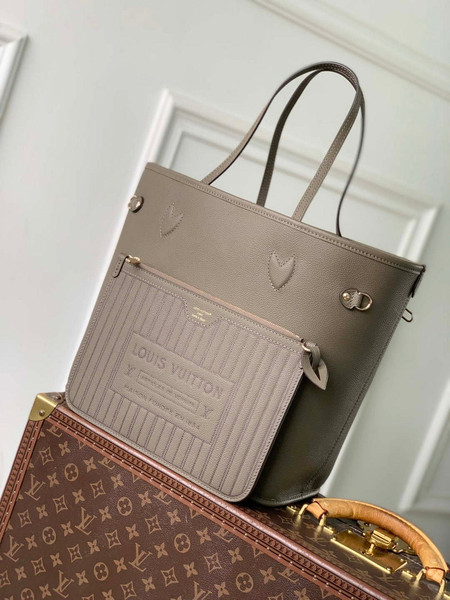 LV M25664 Louis Vuitton Neverfull Inside Out MM Bag Smoke