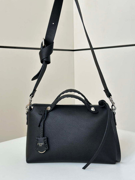 Fendi 8BL155 By The Way Selleria Medium Black Selleria bag with 192 hand-sewn stitches 8668