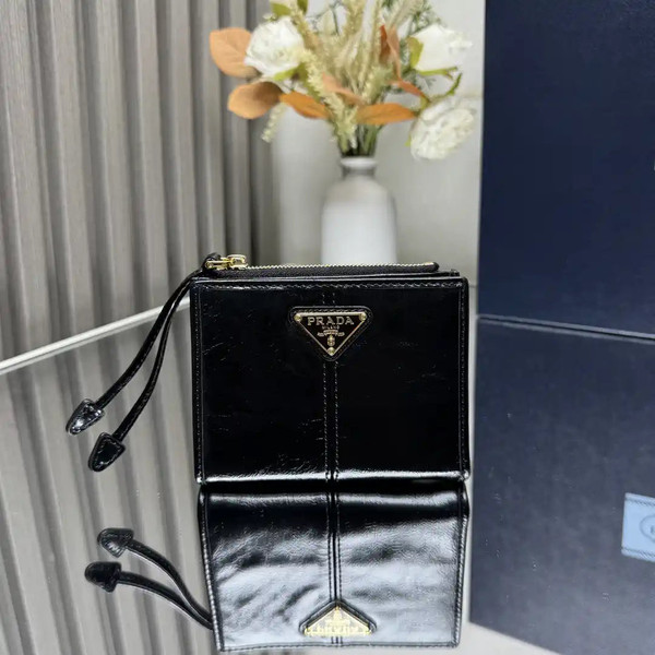 Prada 1ML050 Small leather wallet Black
