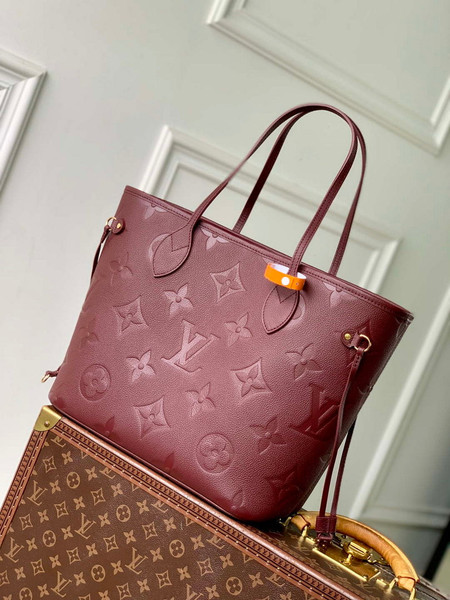 LV M25855 Louis Vuitton Neverfull MM Bag Grenat