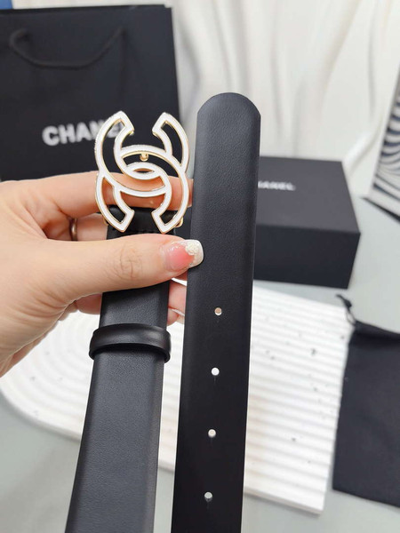 Chanel classic double C belt 3.0Cm leather AA0952