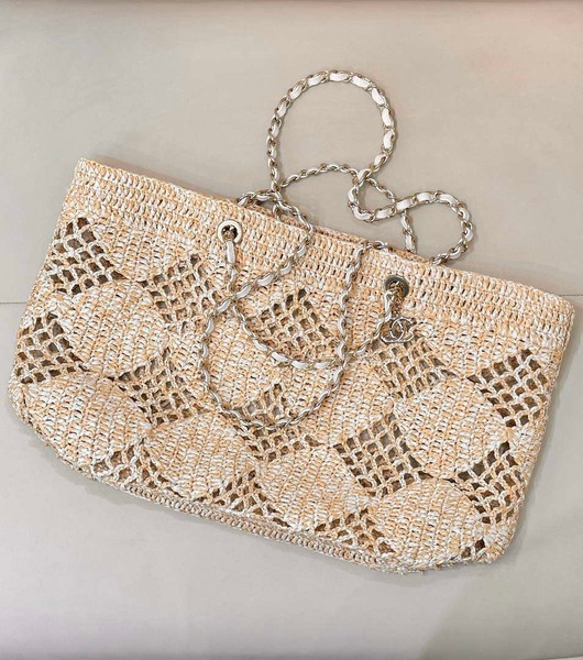 Chanel AS4576 25SS Shopping Bag beige Raffia